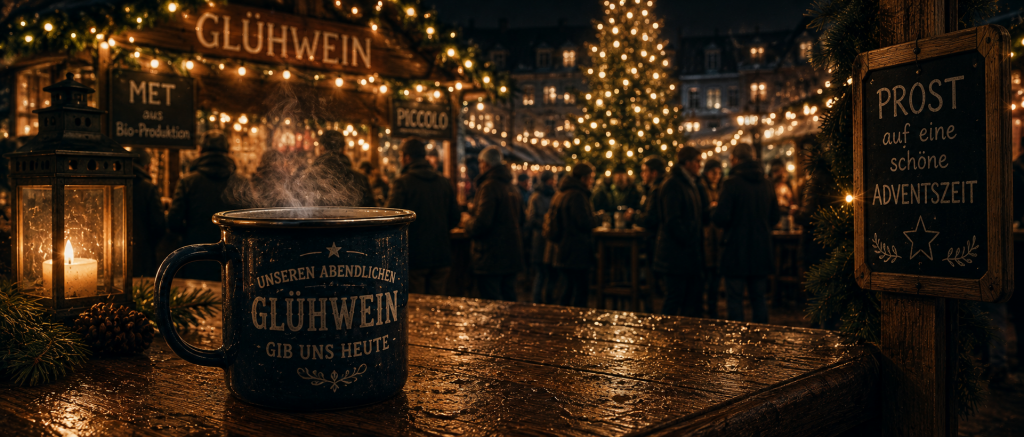 unseren abendlichen glühwein gib uns heute